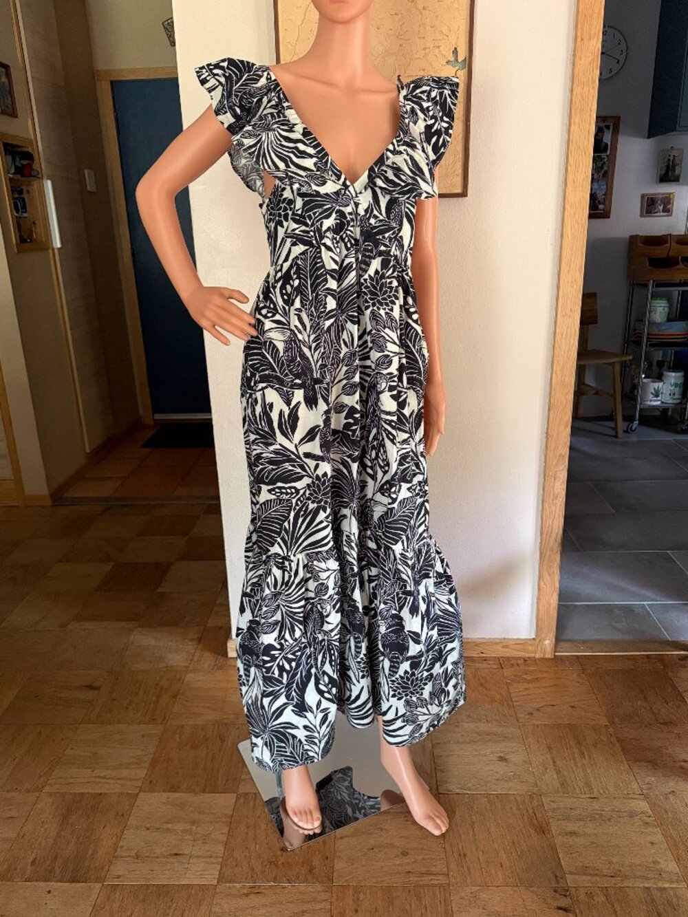 Mott 50 Luxe Cotton Stretch Open Back Midi Dress 🌿 Size Small